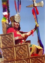 L'Inca sur son trone