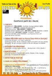 Programme dtaill du Festival del Sol