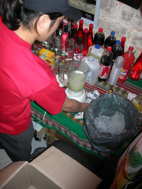 préparation du cocktail